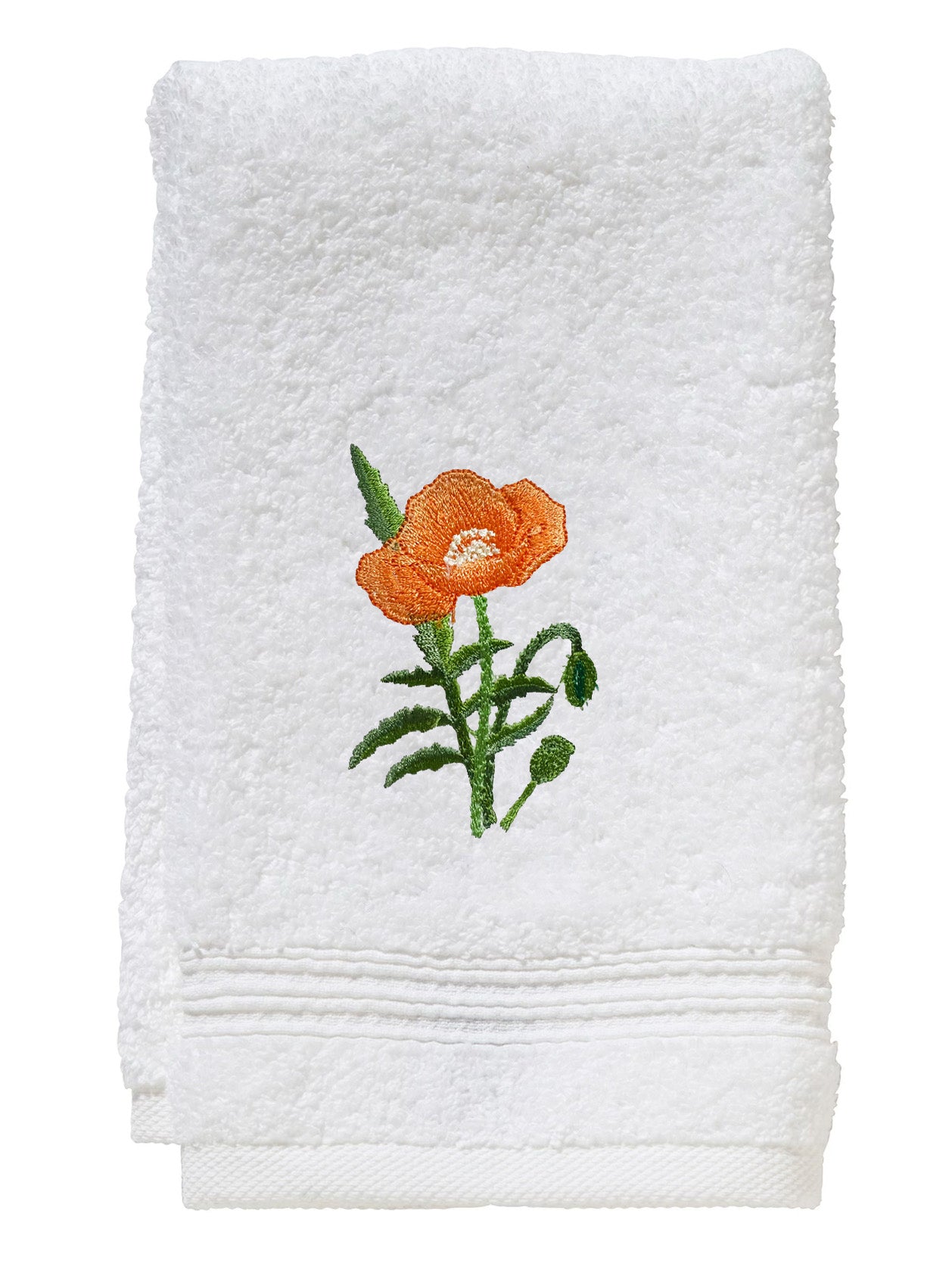 Guest Towel, Terry, Embroidered Blooms