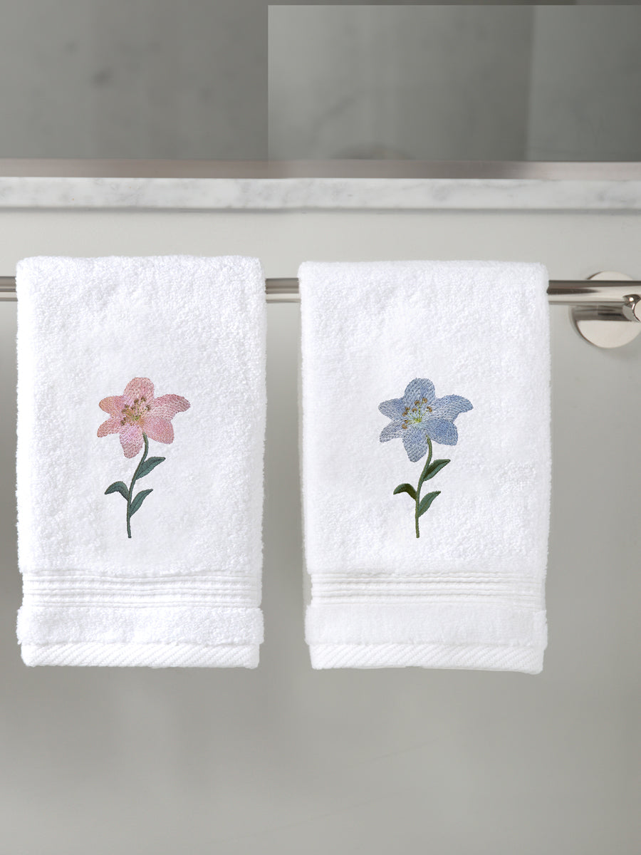 Guest Towel, Terry, Starburst Lily