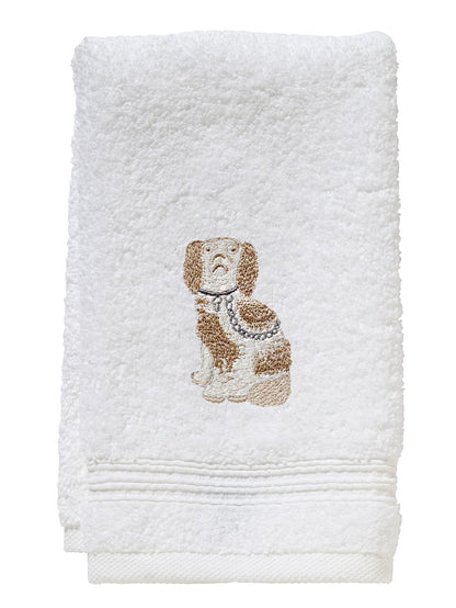 Guest Towel, Terry, Embroidered Chinoiserie
