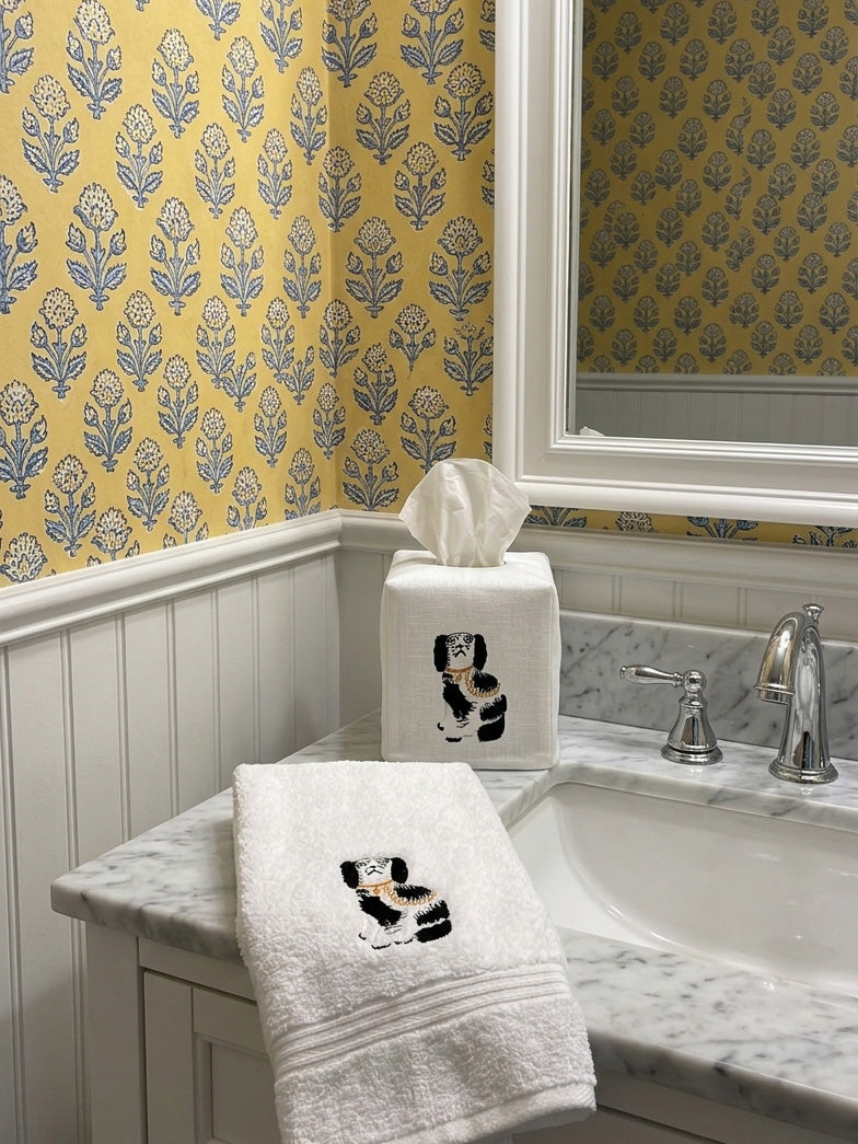 Tissue Box Cover, Embroidered Animals
