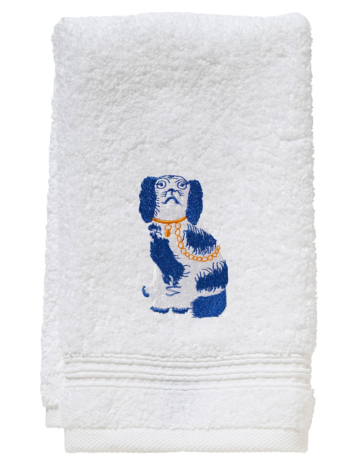 Guest Towel, Terry, Embroidered Chinoiserie