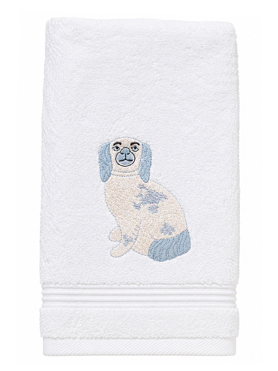 Guest Towel, Terry, Embroidered Chinoiserie