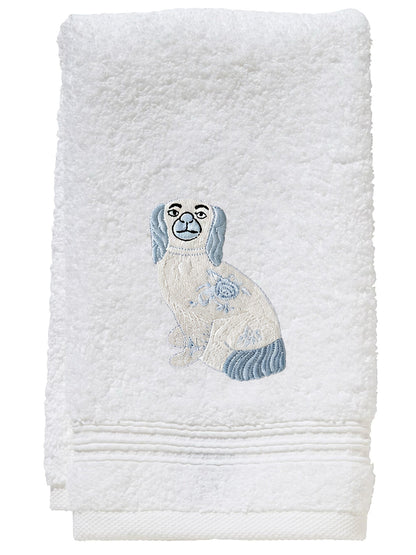 Guest Towel, Terry, Embroidered Chinoiserie