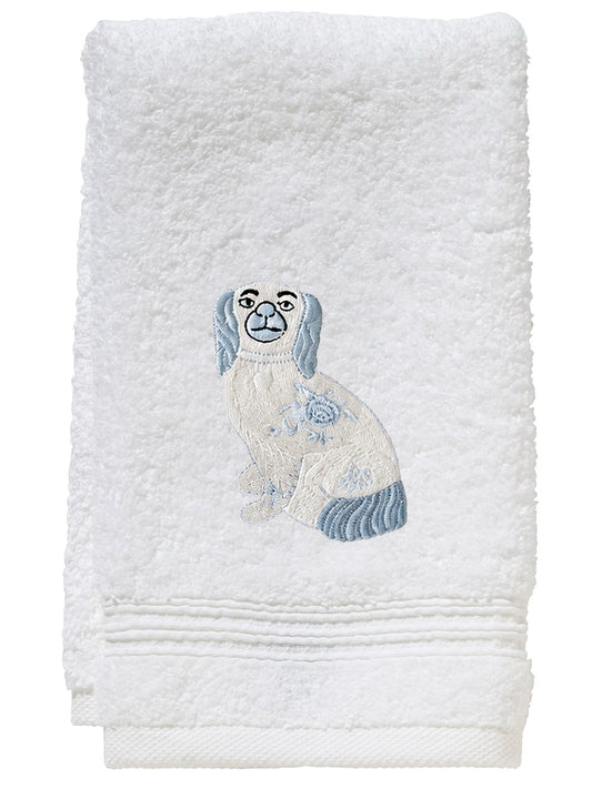 Guest Towel, Terry, Embroidered Chinoiserie