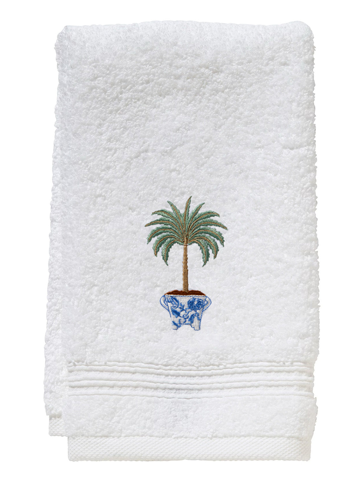 Guest Towel, Terry, Embroidered Topiary
