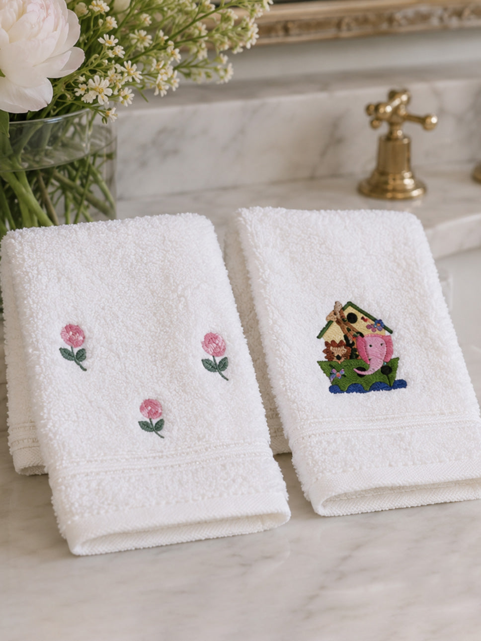 Guest Towel, Terry, Embroidered Children