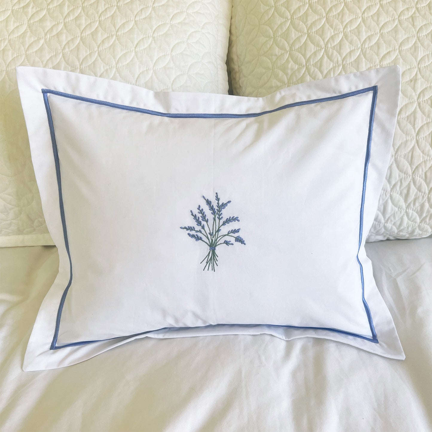 Boudoir Pillow Cover, Embroidered Botanical