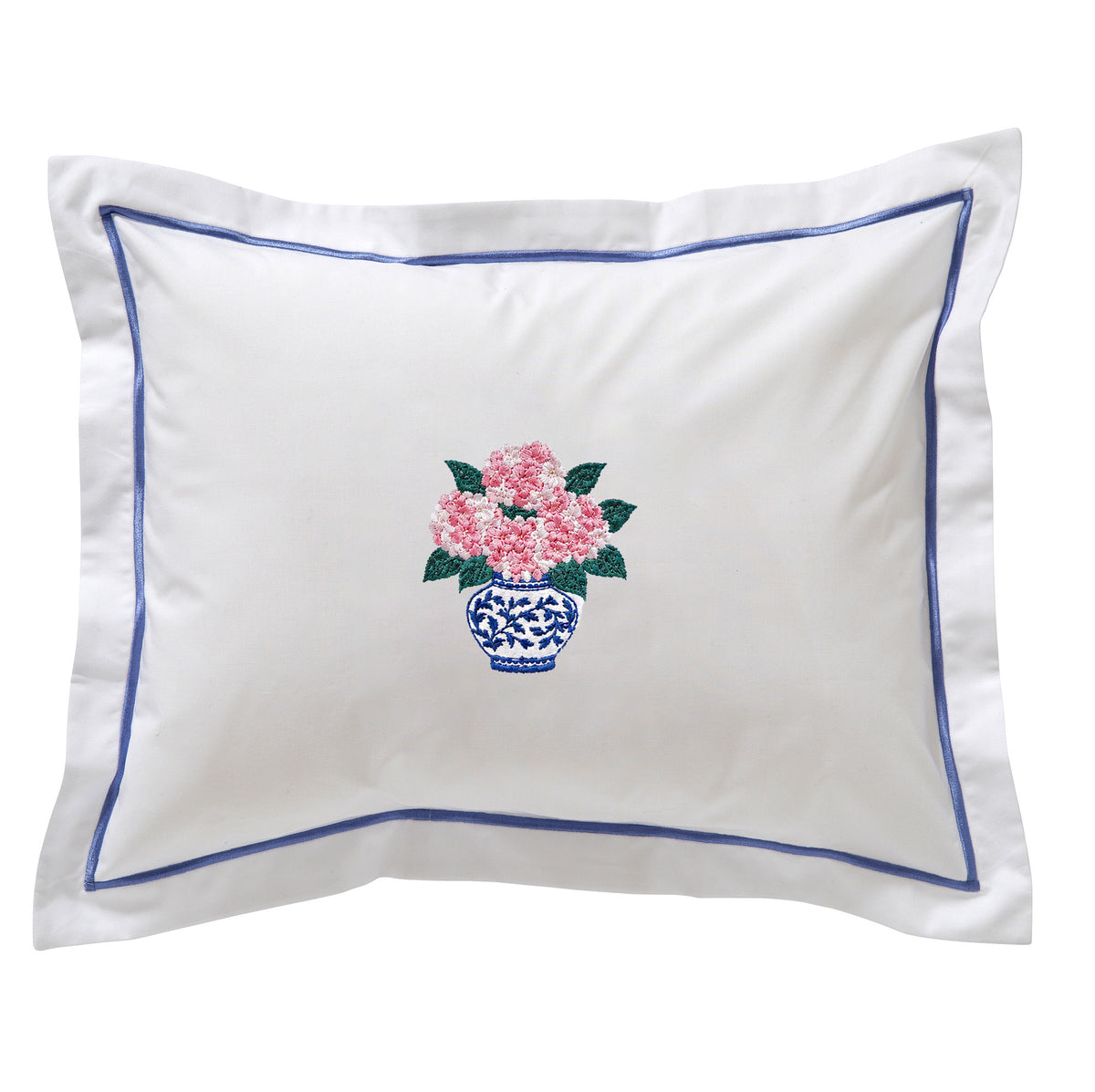 Boudoir Pillow Cover, Embroidered Botanical