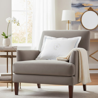 Boudoir Pillow Cover, Napoleon Bee Wreath (Cream)