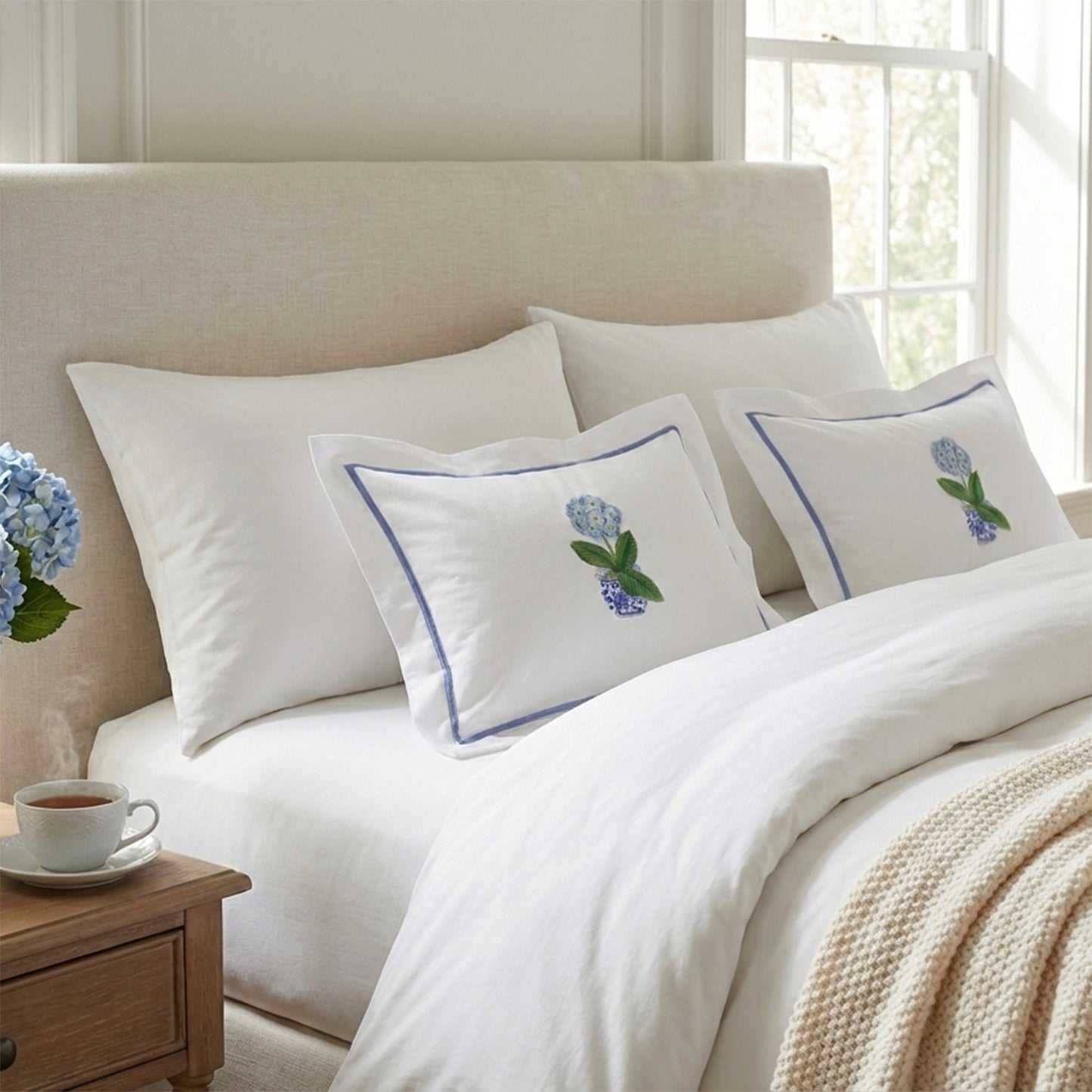 Boudoir Pillow Cover, Pot of Peonies (Pink)