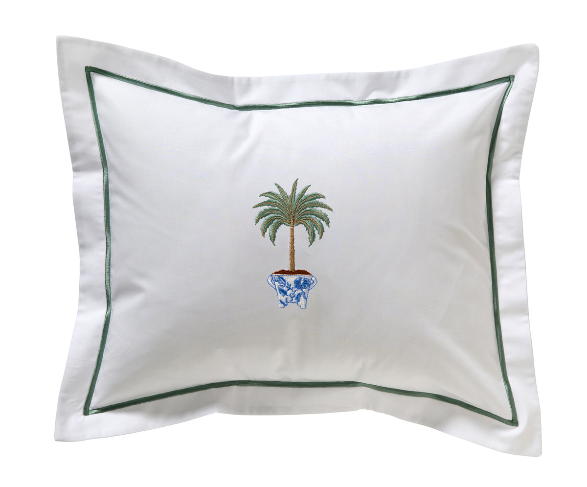 Boudoir Pillow Cover, Embroidered Botanical
