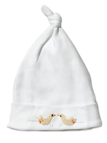 Knotted Hat - Combed Cotton (Embroidered)