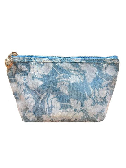 Cosmetic Bag (Small), Floral Denim