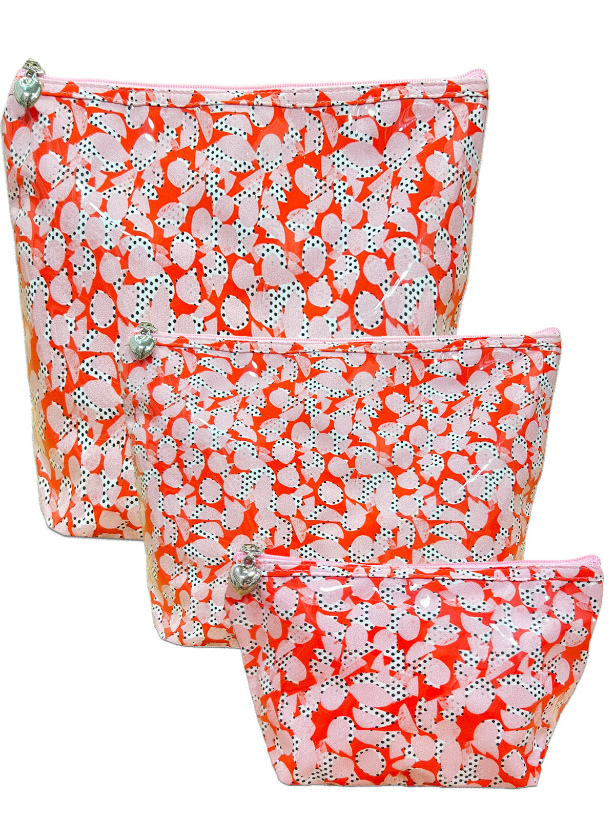 Cosmetic Bag (Large), Pebble Polka Dot