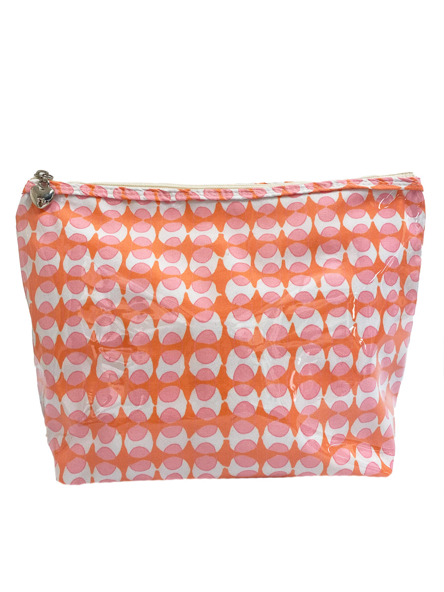 Cosmetic Bag (Medium), Cotton/Waterproof PVC, Cutouts