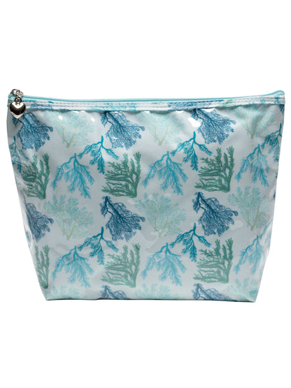 Cosmetic Bag (Medium), Gerbera (Aqua)