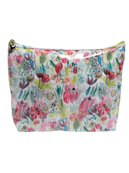 Cosmetic Bag (Medium), Cotton/Waterproof PVC, Cape flora
