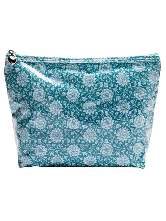 Cosmetic Bag (Medium), Gerbera (Aqua)