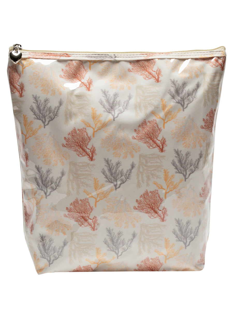 Cosmetic Bag (Large), Coral (Beige)