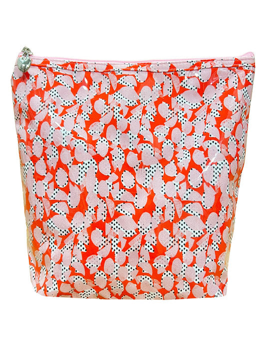 Cosmetic Bag (Large), Pebble Polka Dot
