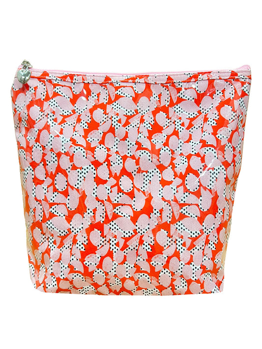 Cosmetic Bag (Large), Pebble Polka Dot