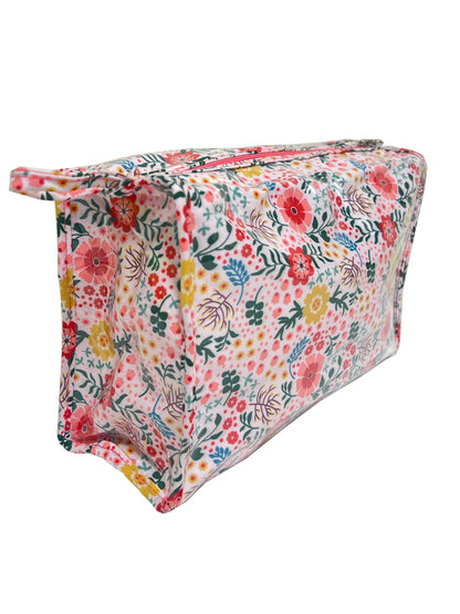 Box Cosmetic Bag, Cotton/Waterproof PVC