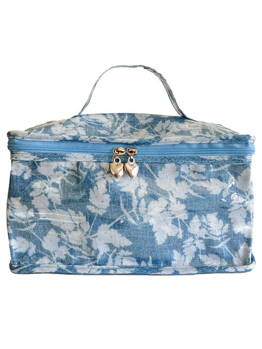 Vanity Bag, Floral Denim