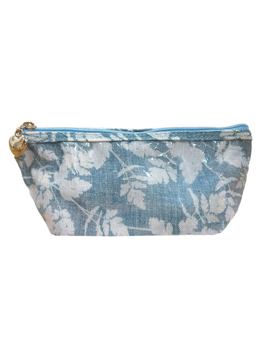 Cosmetic Bag (X/Small), Floral Denim