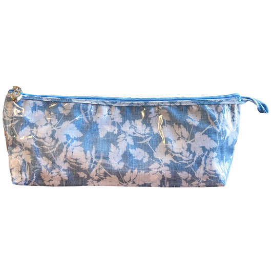 Brush Bag (Long), Floral Denim