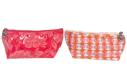 Cosmetic Bag (X/Small), Peonies in Pink