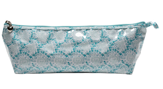 Brush Bag (Long), Trellis (Aqua)