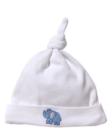 Knotted Hat - Combed Cotton (Embroidered)