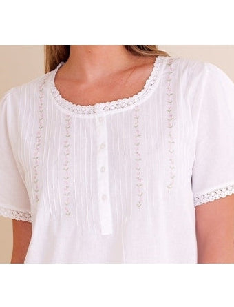 Lynn White Cotton Nightgown