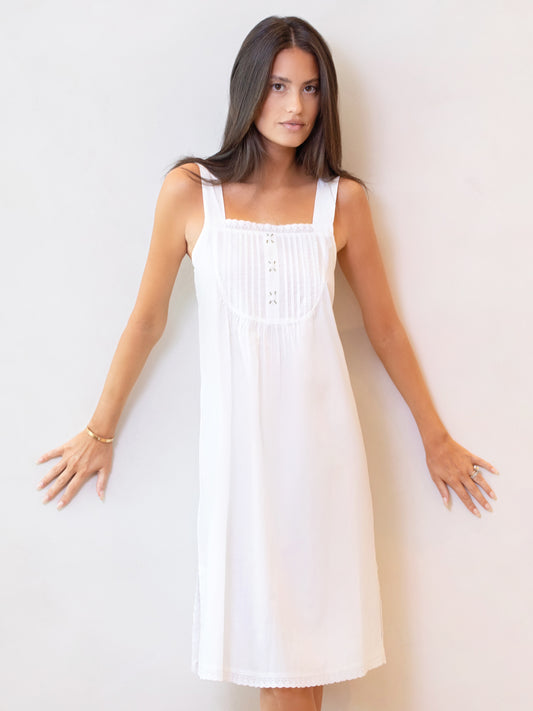 Everly White Cotton Nightgown *New Style* - Preorder