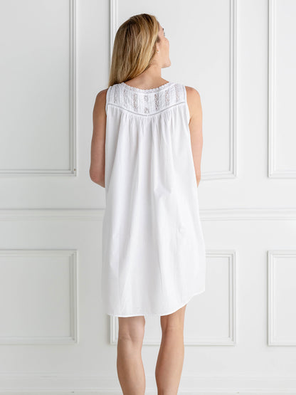 Hope White Cotton Nightgown