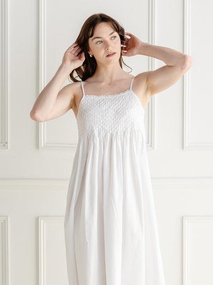 Vivienne White Cotton Nightgown
