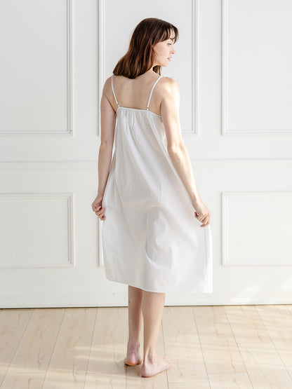 Odette White Cotton Nightgown