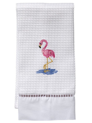 Guest Towel, Ladder Lace, Embroidered Animals