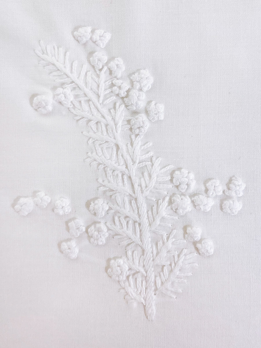 Boudoir Pillow Cover, Fern (White)