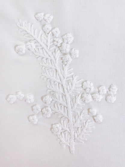 Boudoir Pillow Cover, Fern (White)