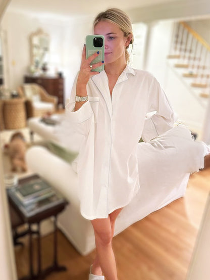 Ginny Nightshirt, Tiffany Blue Piping