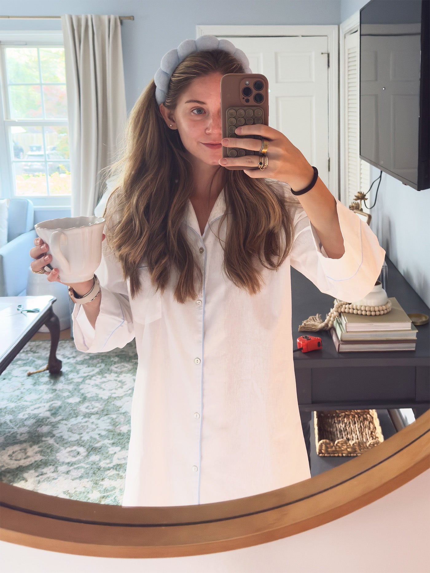 Ginny White Cotton Nightshirt