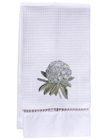 Guest Towel, Ladder Lace, Embroidered Botanical