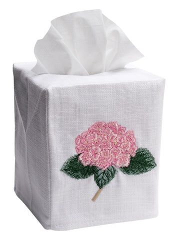 Tissue Box Cover, Embroidered Botanical