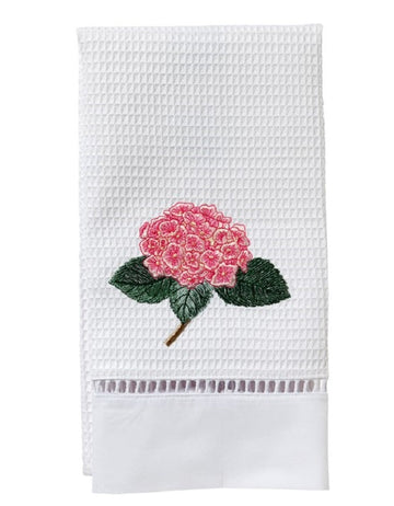 Guest Towel, Ladder Lace, Embroidered Botanical