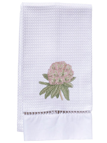 Guest Towel, Ladder Lace, Embroidered Botanical