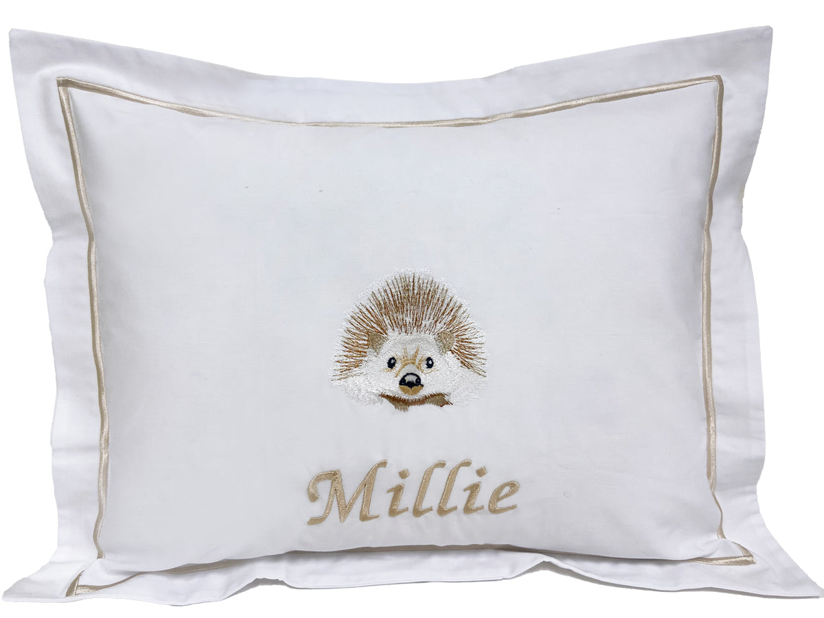 Baby Boudoir Pillow Cover, Hedgehog (Beige)