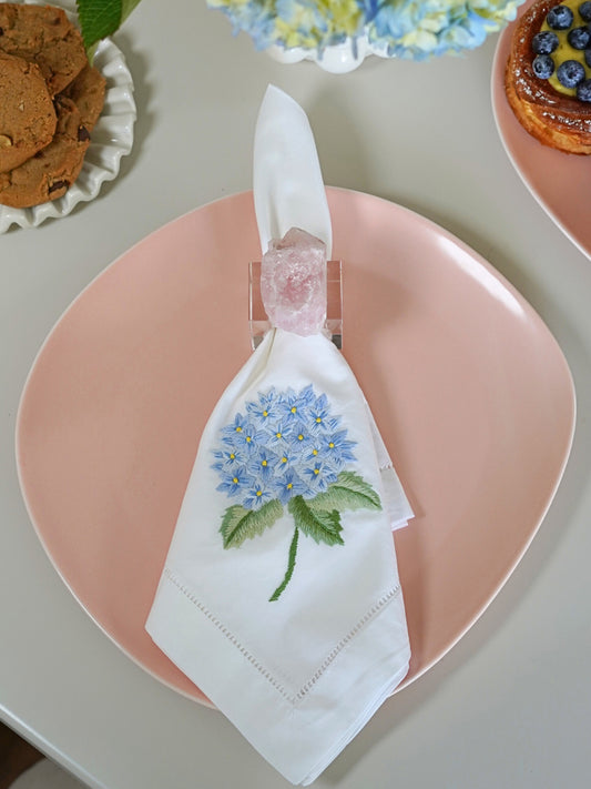 Dinner Napkin, French Hydrangea (Light Blue), Set of 2