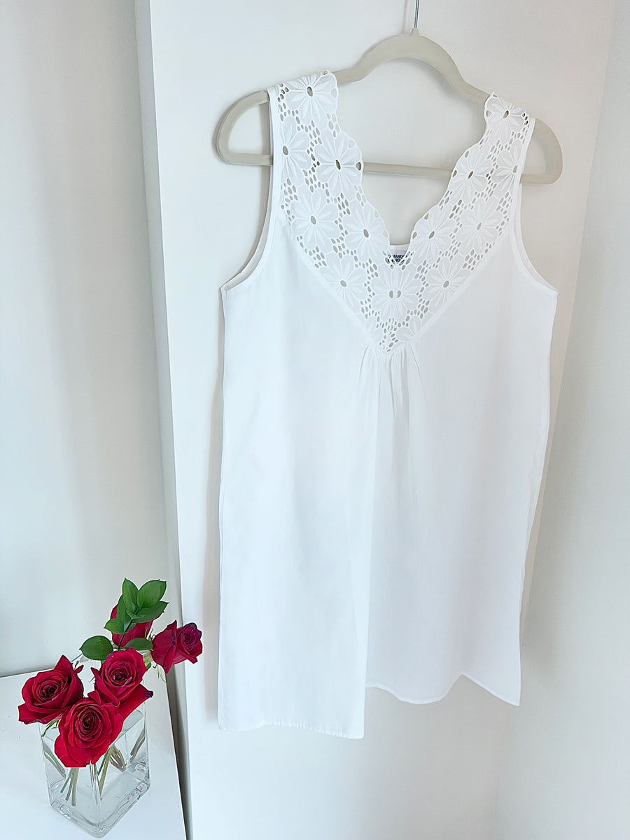 Ivy White Cotton Nightgown