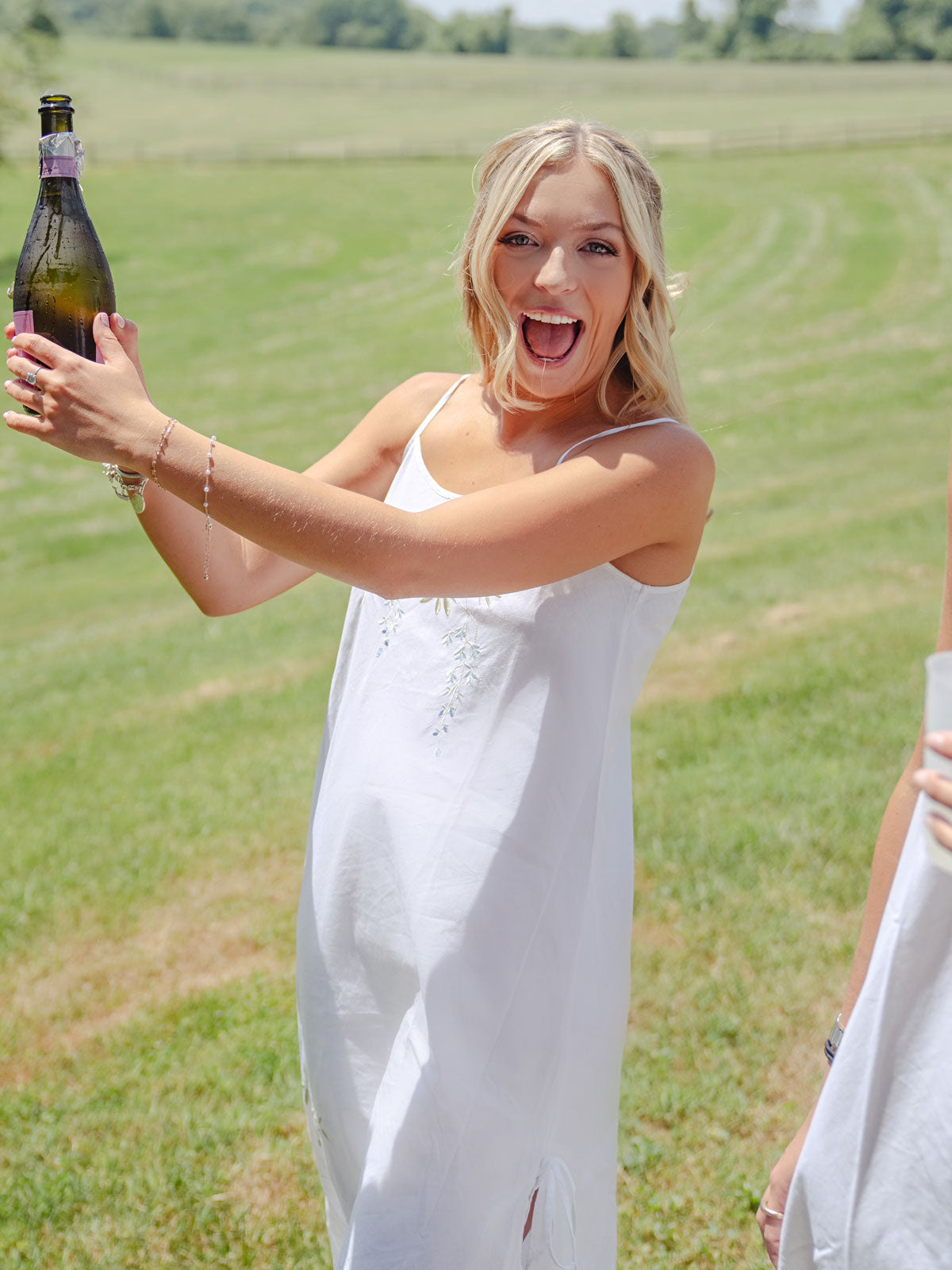 Jane White Cotton Nightgown